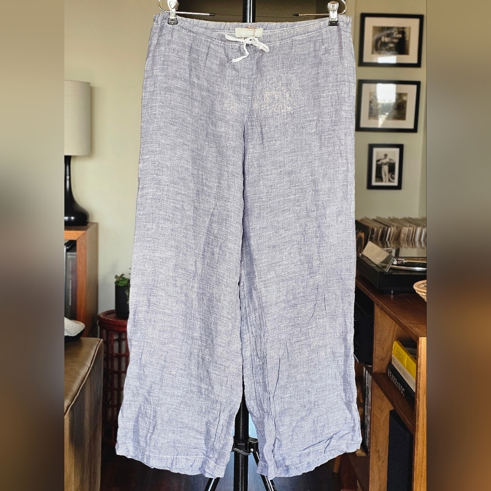 CP Shades Womens Chambray Linen Drawstring Pants